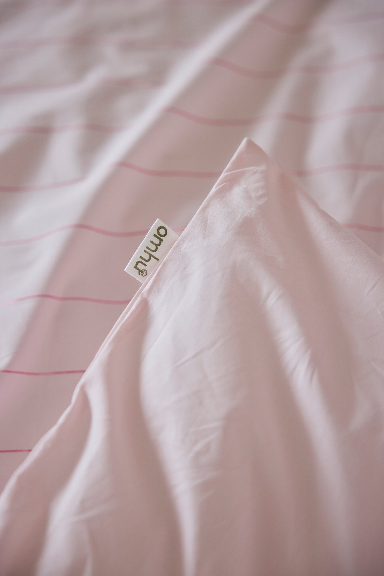 Needle stripe sengesæt – Rosa